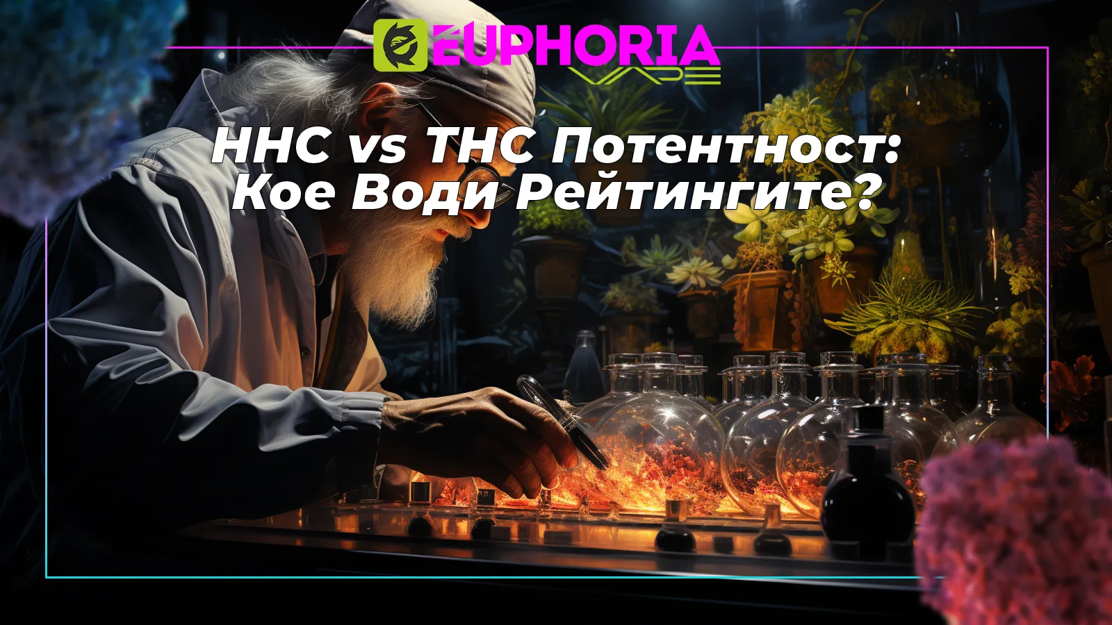 Учен изследва канабиноиди, сравняващ потентността на HHC и THC от E-Euphoria