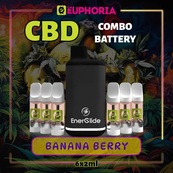 Професионален комплект за вейпинг с CBD пълнител от марката EEuphoria, предоставящ висококачествено изживяване за потребителите.