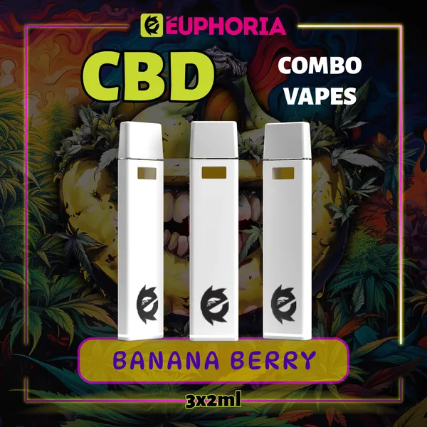 CBD пълнител EEuphoria и вейп устройство на дървена маса.