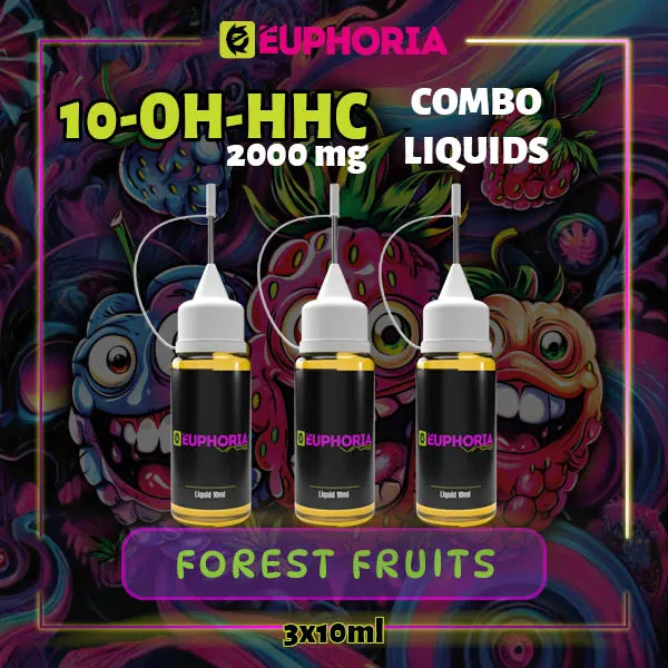 Комбо 3 течности 10-OH-HHC Forest Fruits от E-Euphoria, 2000 mg, 3x10 мл