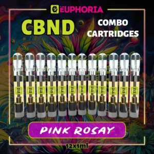 Комбо 12 CBND пълнителя Pink Rosay от E-Euphoria, 12x1мл