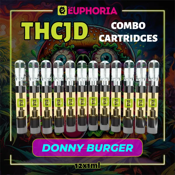 Комбо 12 THCJD пълнителя Donny Burger от E-Euphoria, 12x1мл