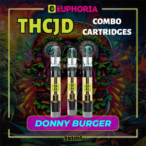 Комбо 3 THCJD пълнителя Donny Burger от E-Euphoria, 3x1мл