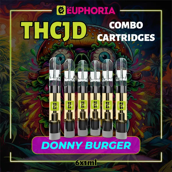 Комбо 6 THCJD пълнителя Donny Burger от E-Euphoria, 6x1мл