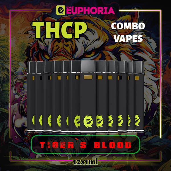 Комбо 12 THCP вейпа Tiger's Blood от E-Euphoria, 12x1мл