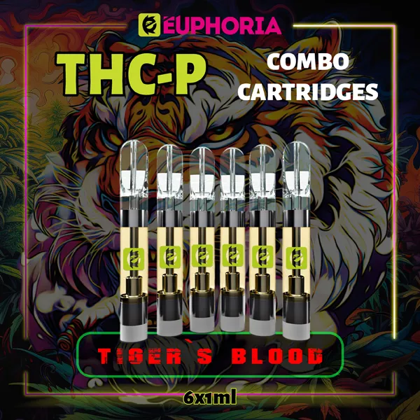 Комбо 6 THC-P пълнителя Tiger's Blood от E-Euphoria, 6x1мл