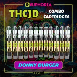 THCJD Вейп Пълнител 1мл x 12 Donny Burger 95%